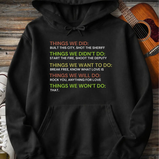 Things We Did Hoodie - Black / S - Hoodie