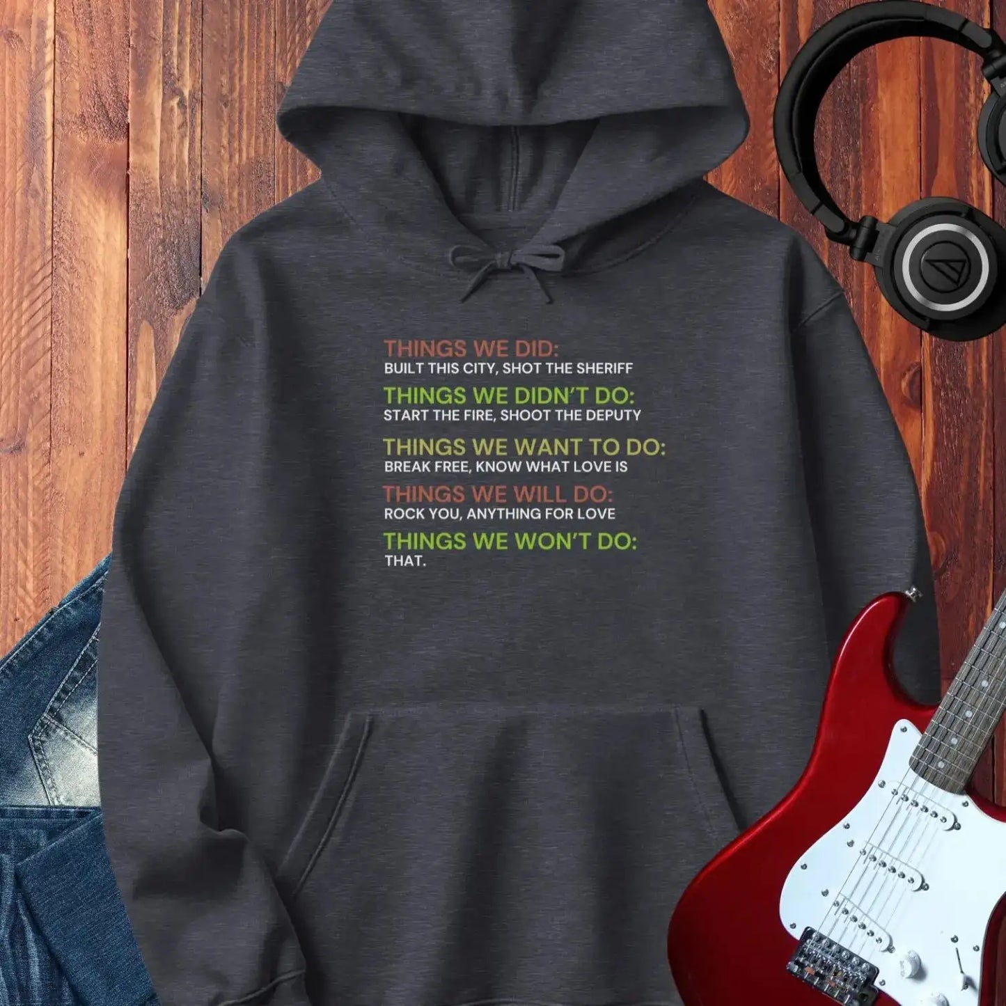 Things We Did Hoodie Dark Heather
