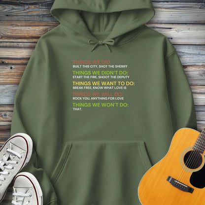 Things We Did Hoodie - Military Green / S - Hoodie