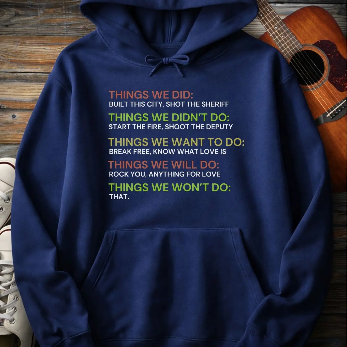 Things We Did Hoodie - Navy / S - Hoodie