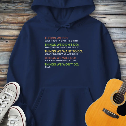 Things We Did Hoodie - Navy / S - Hoodie
