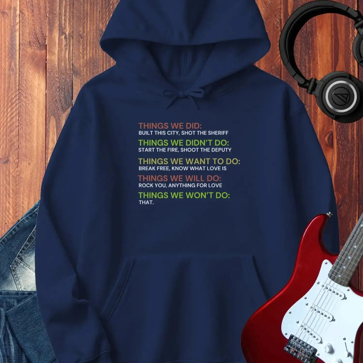 Things We Did Hoodie Navy