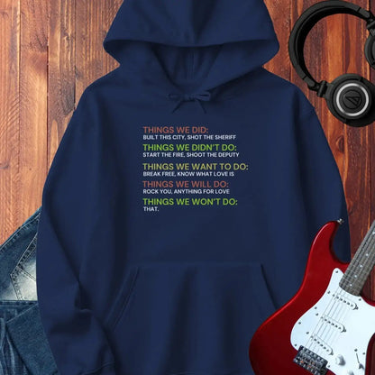 Things We Did Hoodie Navy