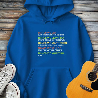Things We Did Hoodie - Royal / S - Hoodie