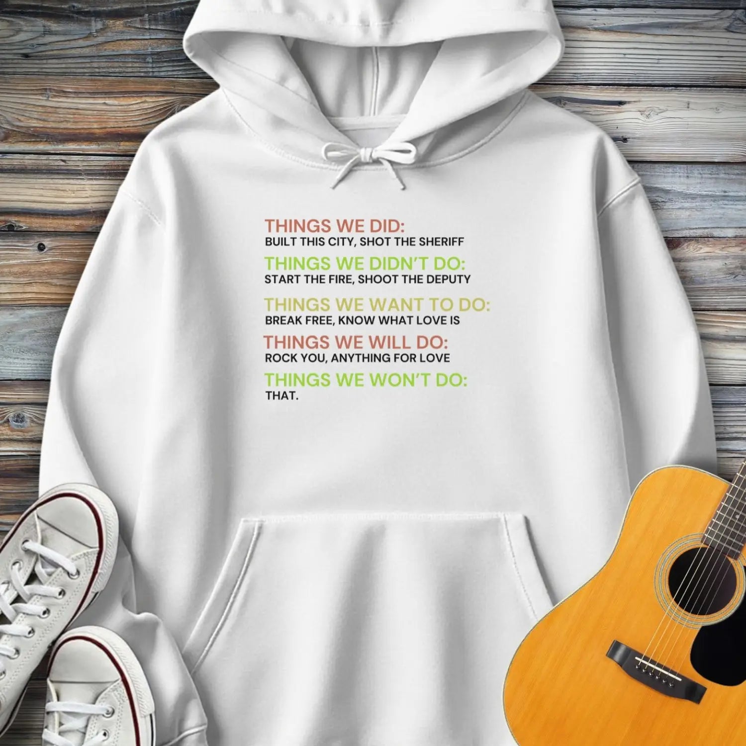 Things We Did Hoodie - White / S - Hoodie