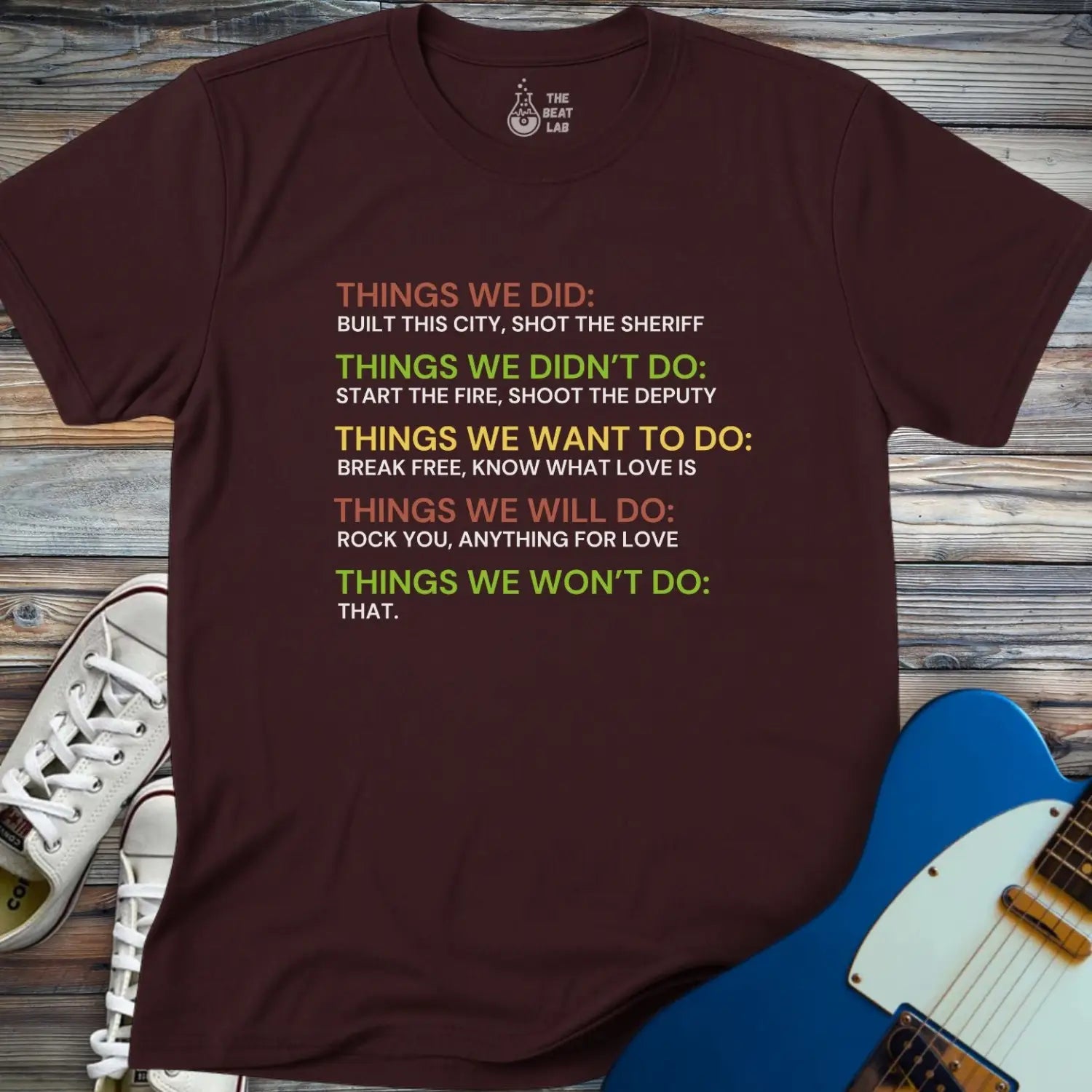 Things We Did (I) T-shirt - Dark Chocolate / S - T-Shirt
