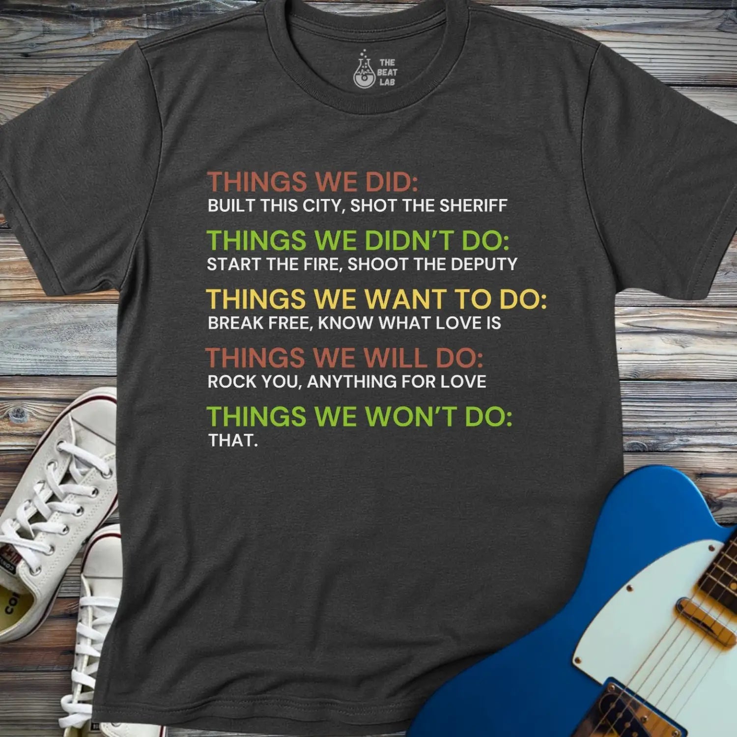 Things We Did (I) T-shirt - Dark Heather Grey / S - T-Shirt