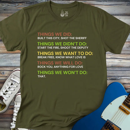Things We Did (I) T-shirt - Military Green / S - T-Shirt
