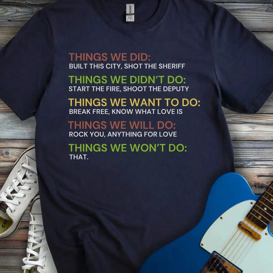 Things We Did (I) T-shirt Navy