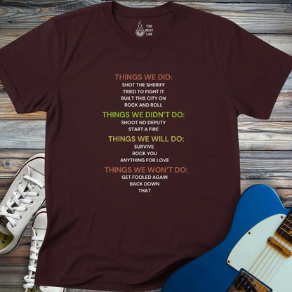 Things We Did (II) T-shirt - Dark Chocolate / S - T-Shirt