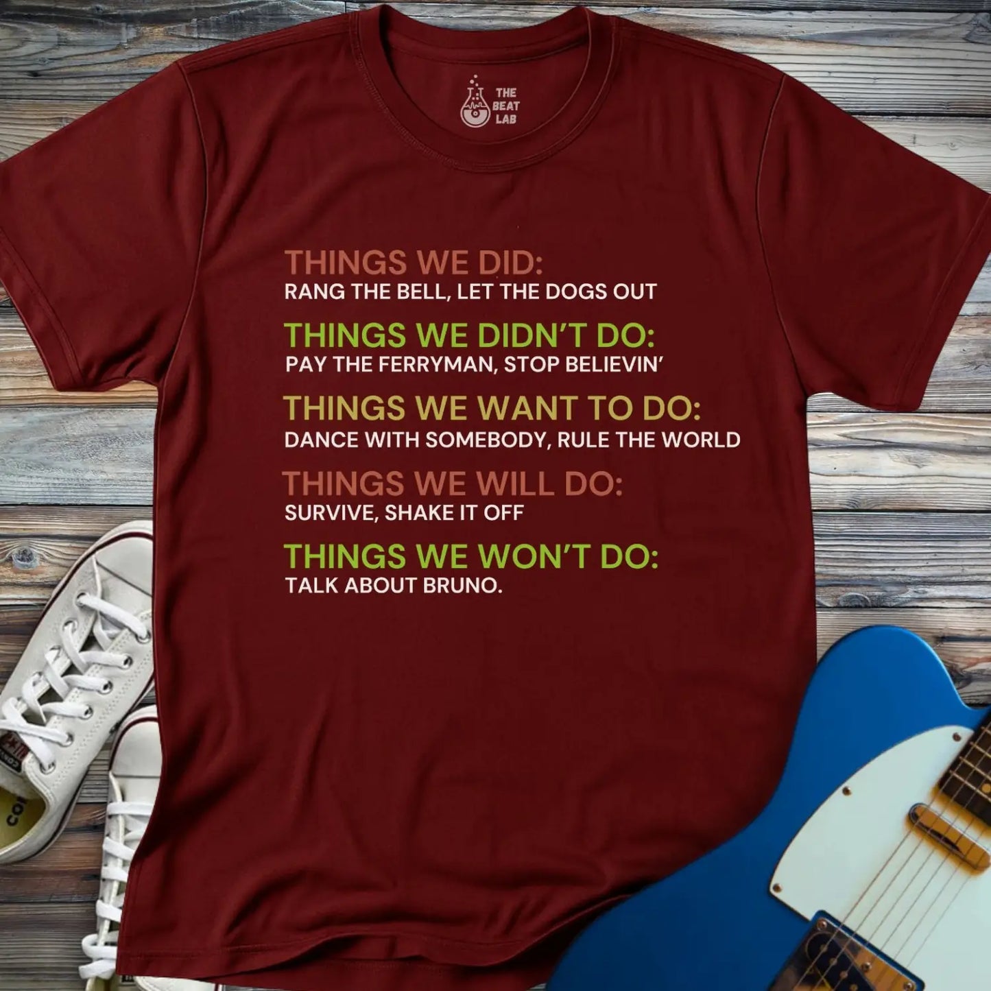 Things We Did (II) T-shirt - Maroon / S - T-Shirt