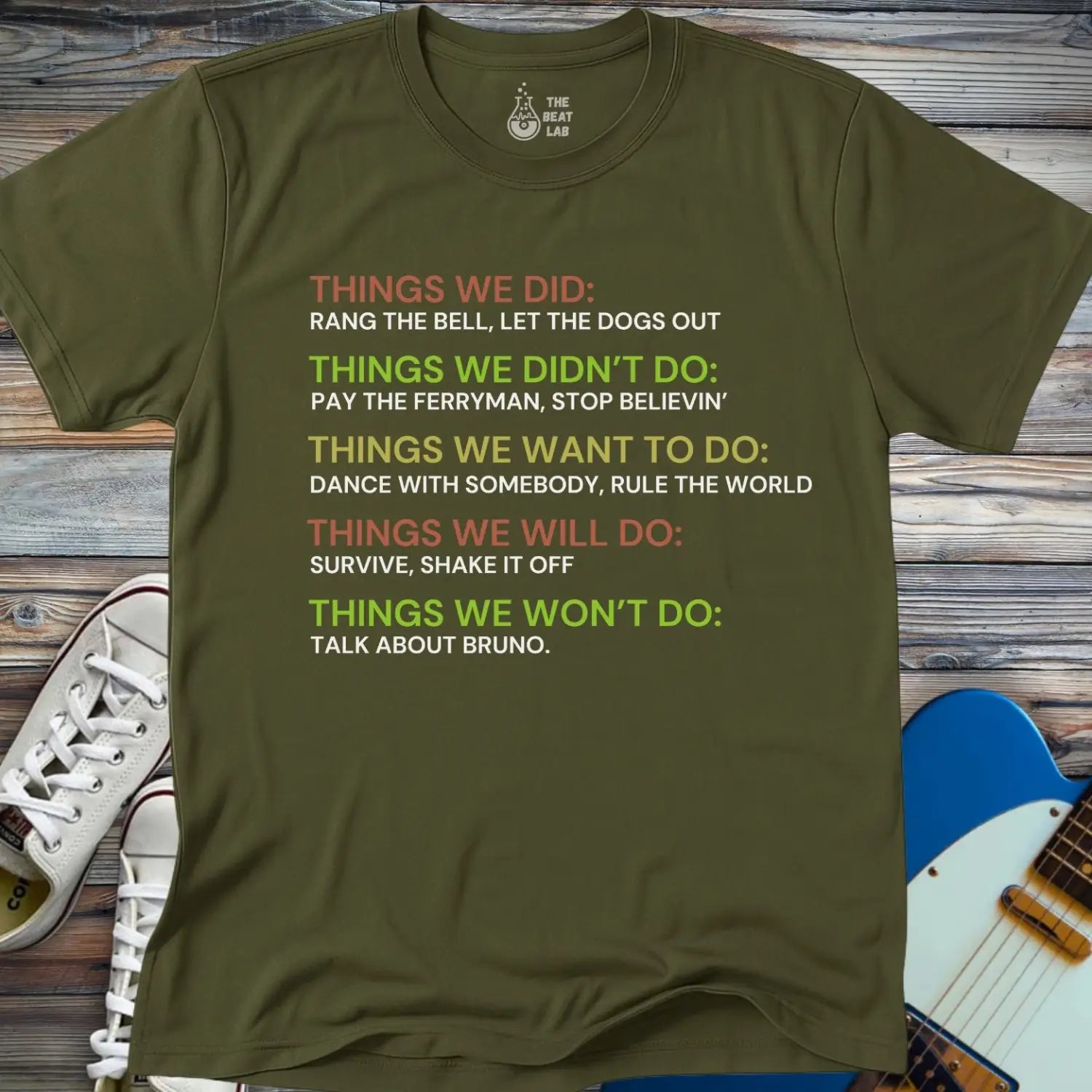 Things We Did (II) T-shirt - Military Green / S - T-Shirt