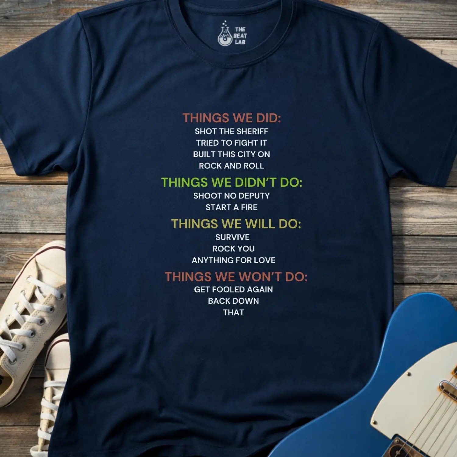 Things We Did (II) T-shirt - Navy / S - T-Shirt