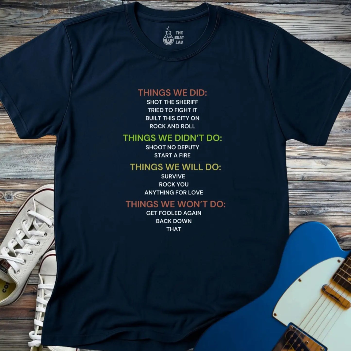 Things We Did (II) T-shirt - Navy / S - T-Shirt