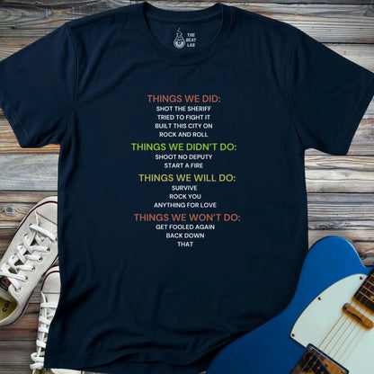 Things We Did (II) T-shirt - Navy / S - T-Shirt