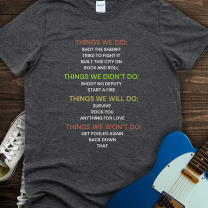 Things We Did (III) T-shirt Dark Heather Grey