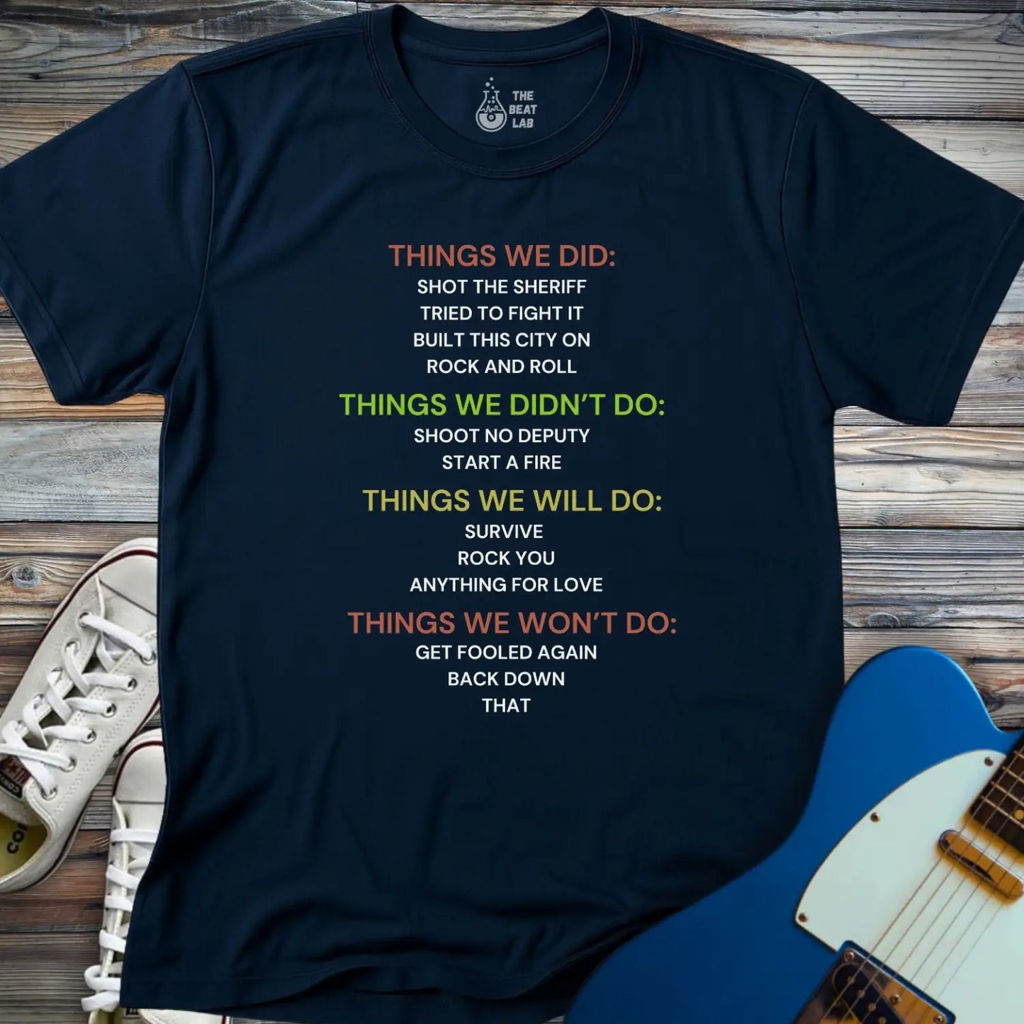 Things We Did (III) T-shirt - Navy / S - T-Shirt
