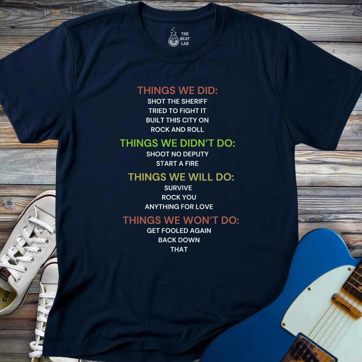 Things We Did (III) T-shirt - Navy / S - T-Shirt