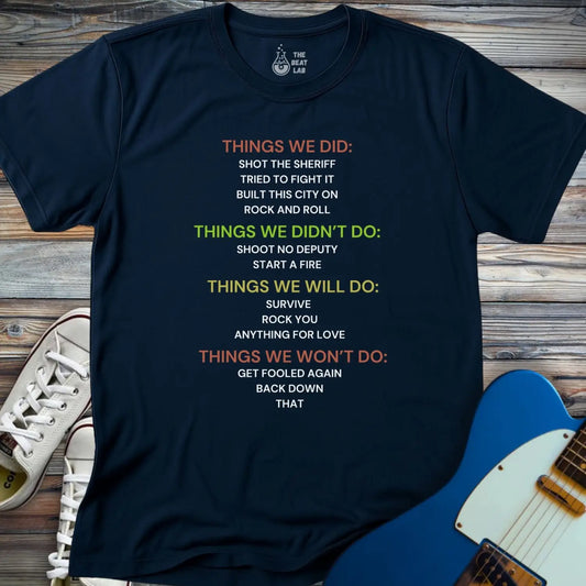 Things We Did (III) T-shirt - Navy / S - T-Shirt