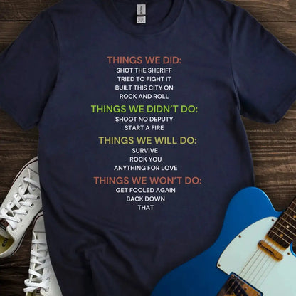 Things We Did (III) T-shirt Navy