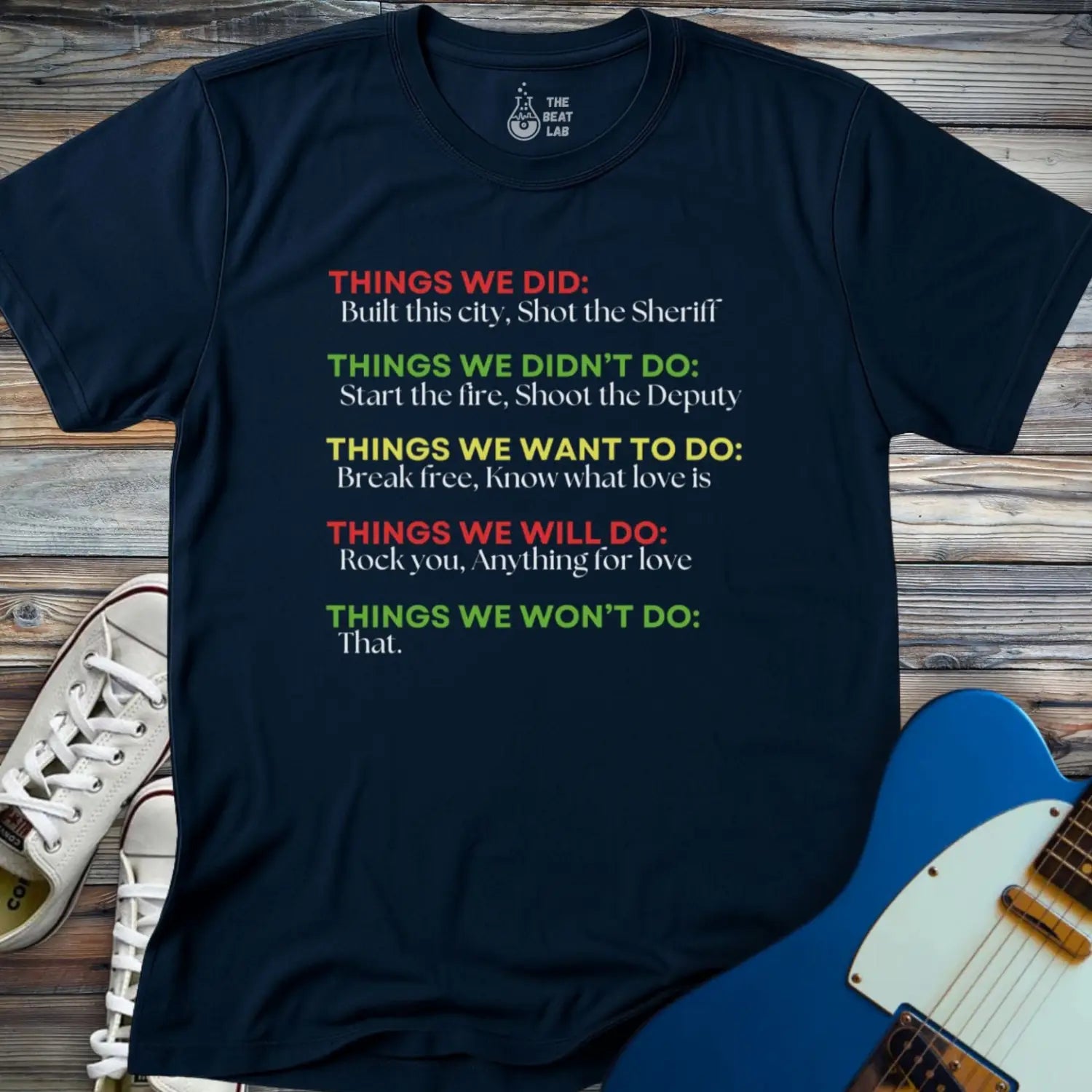 Things We Did (IV) T-shirt - Navy / S - T-Shirt