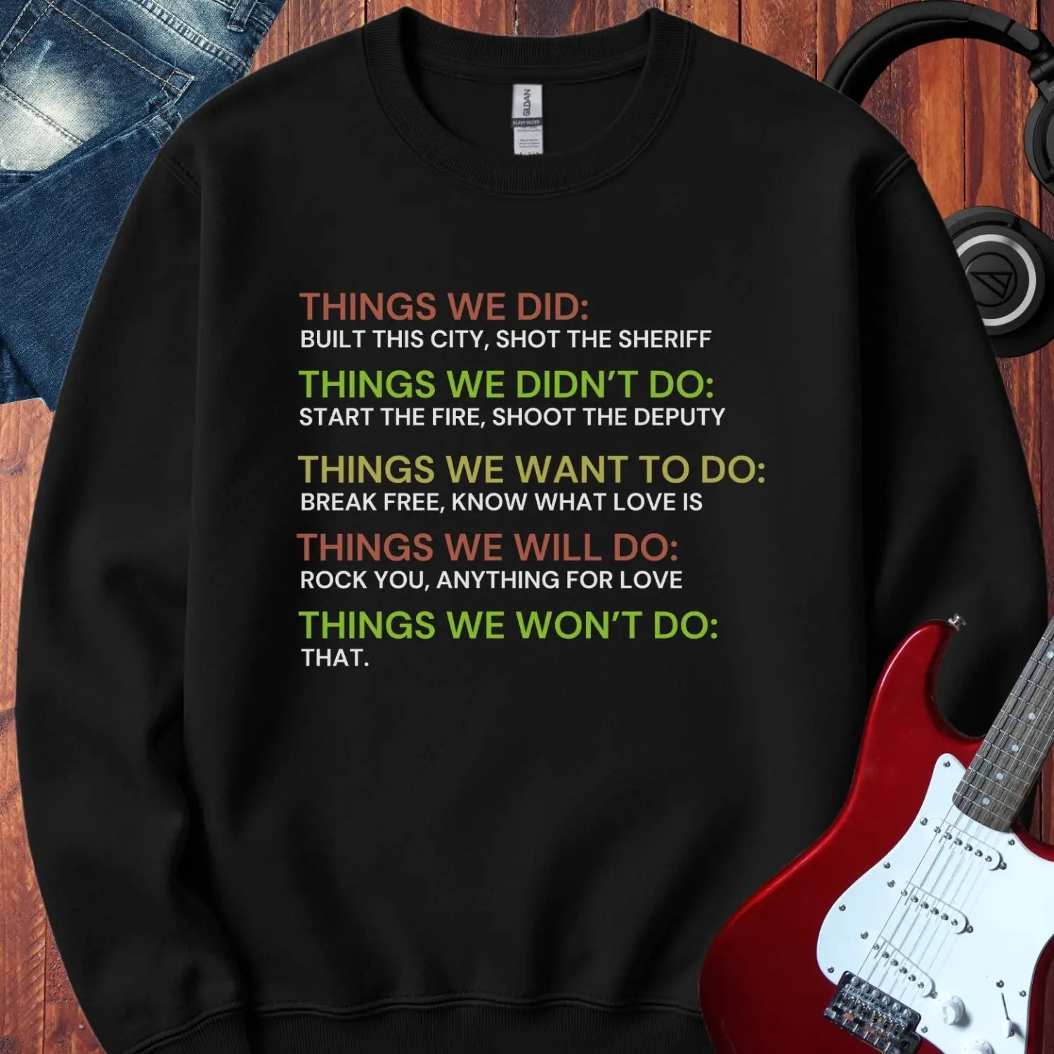 Things We Did Crewneck Black