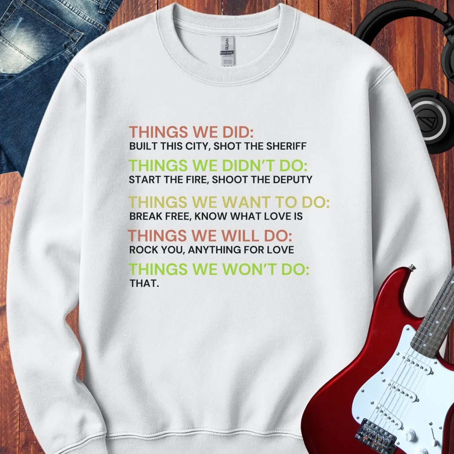 Things We Did Crewneck White