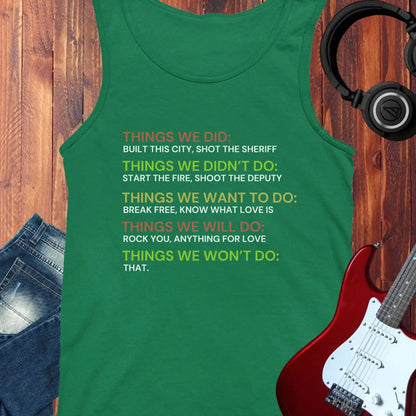 Things We Did Tank Top - Kelly / XS - Tank Top