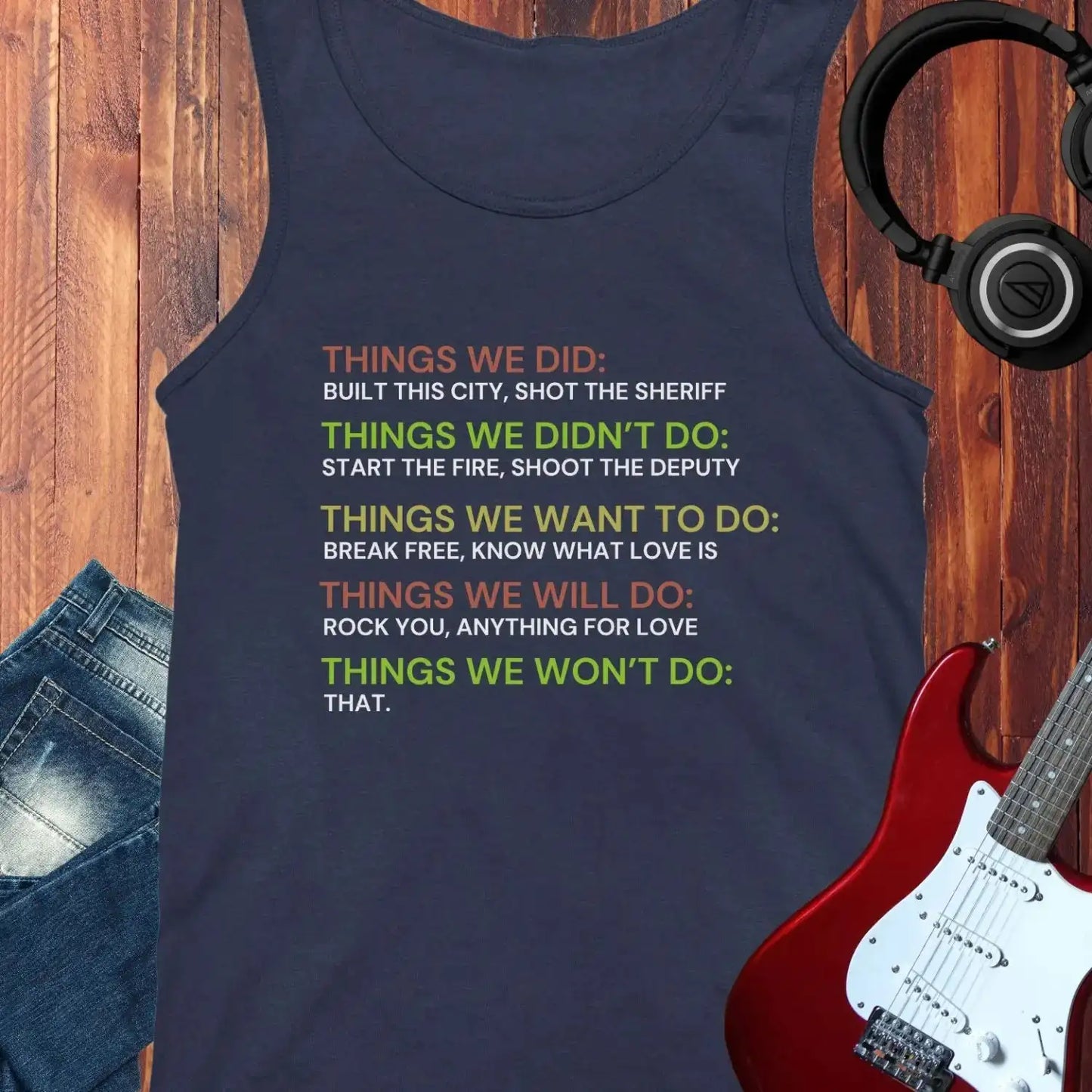 Things We Did Tank Top Navy