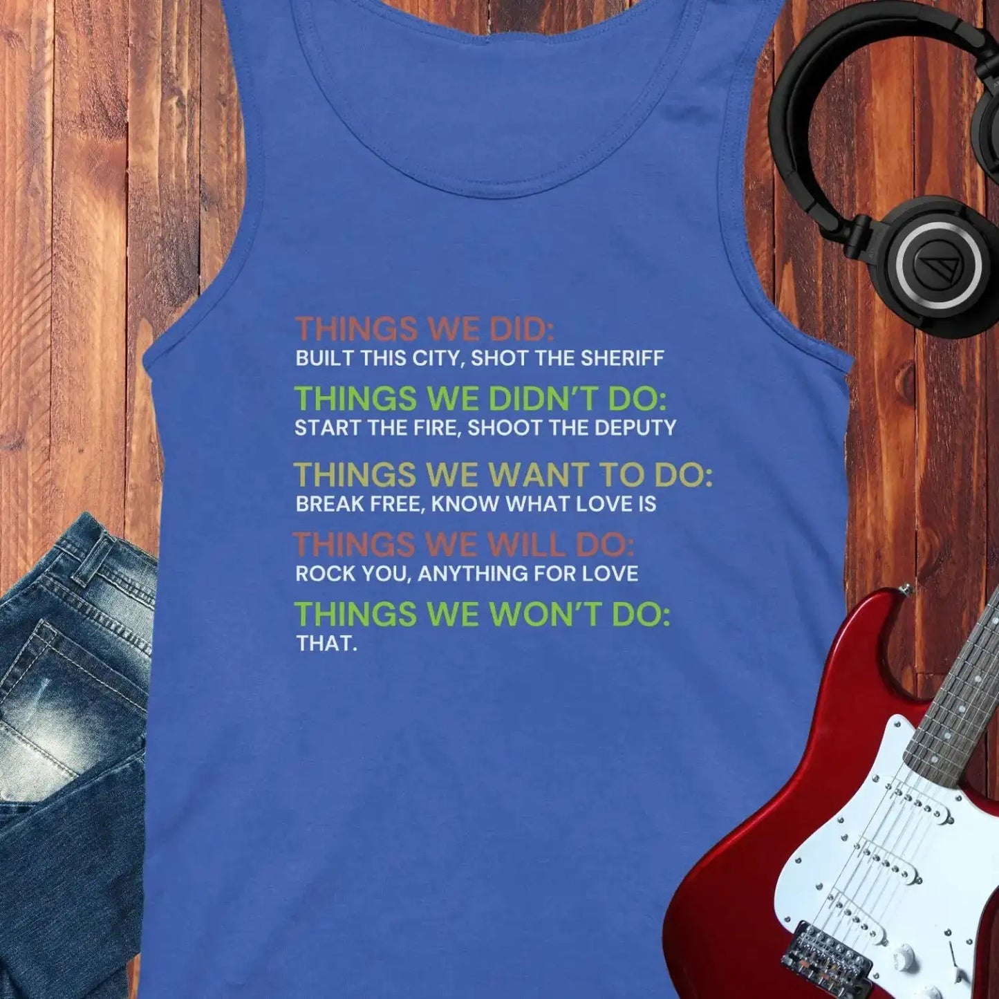 Things We Did Tank Top True Royal