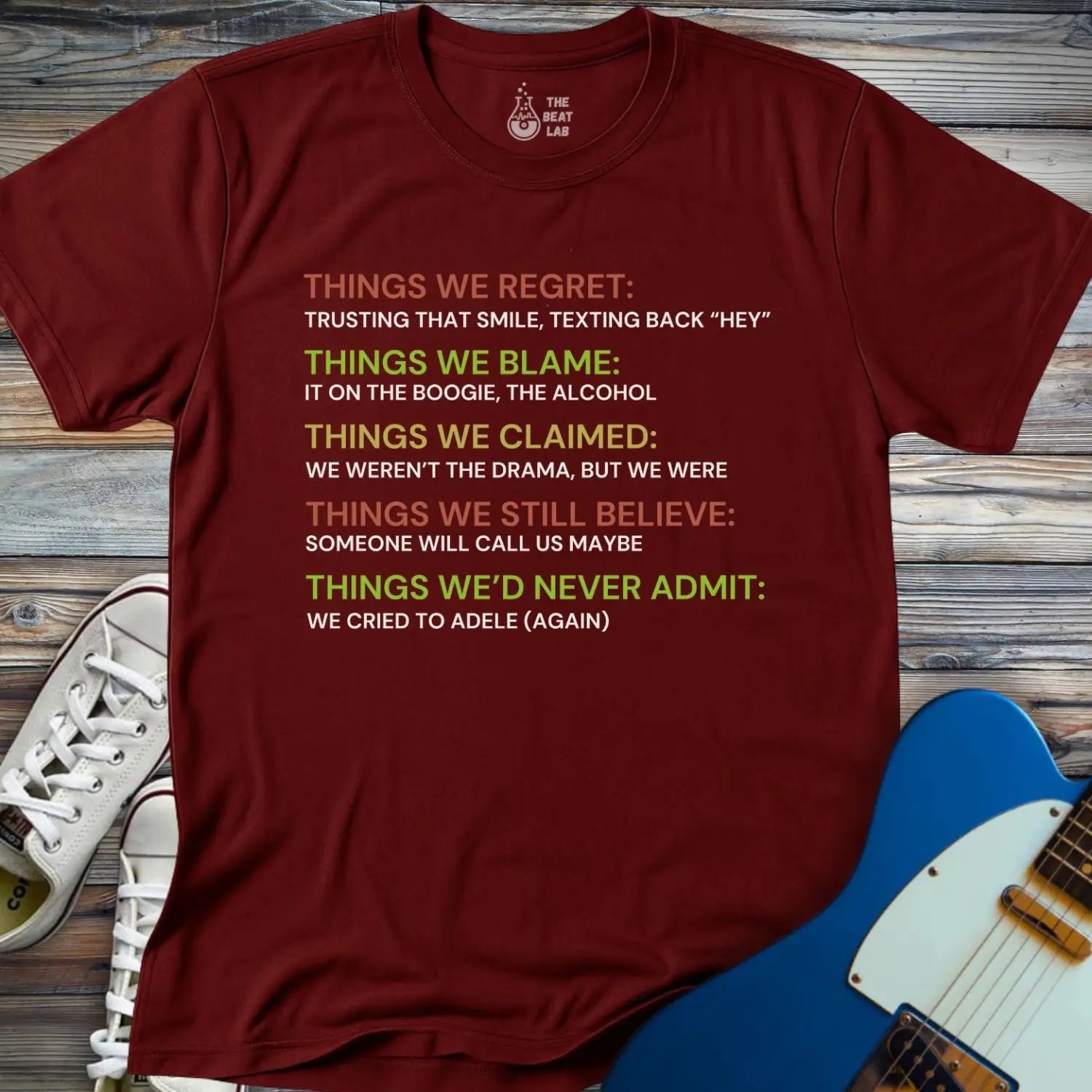 Things we regret T-shirt - Maroon / S - T-Shirt