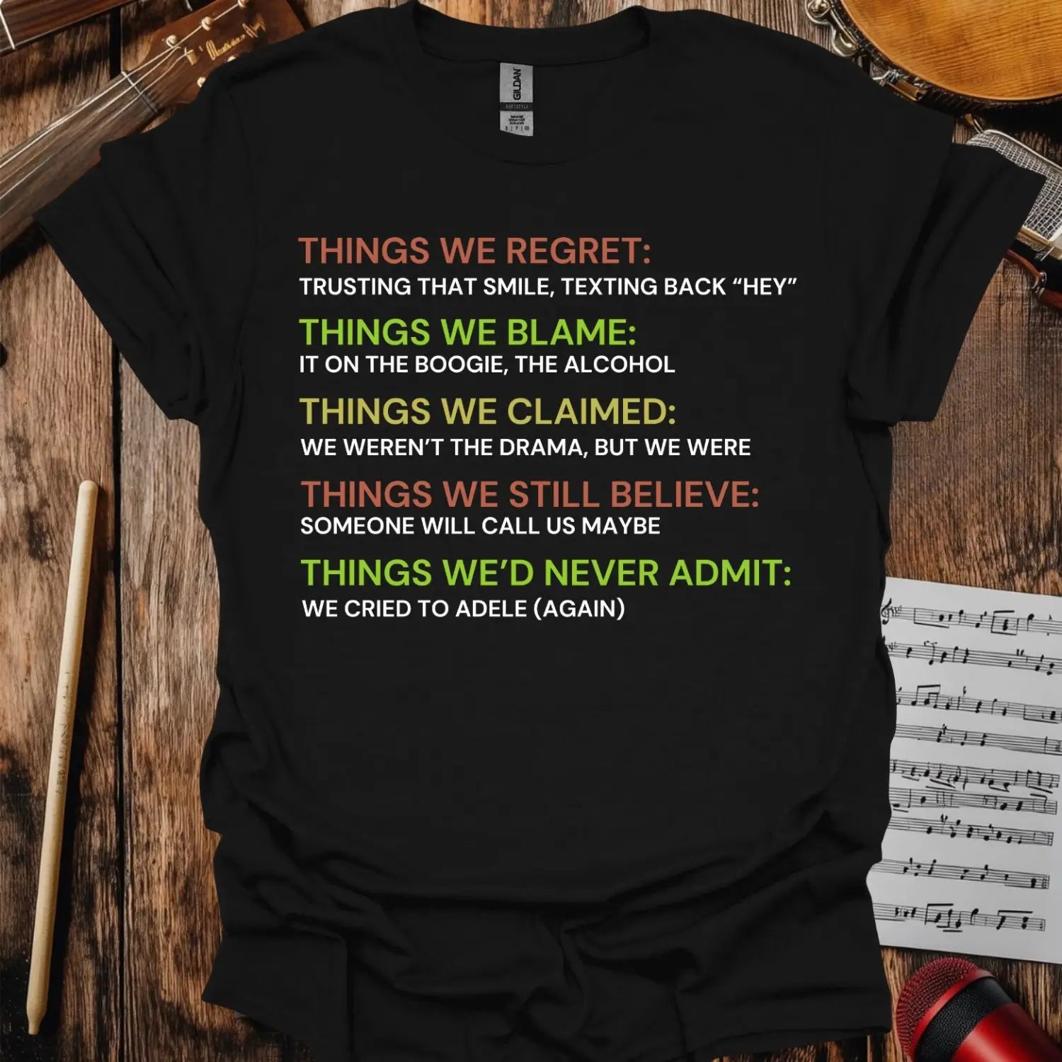 Things we regret T-shirt - S / Black - T-Shirt