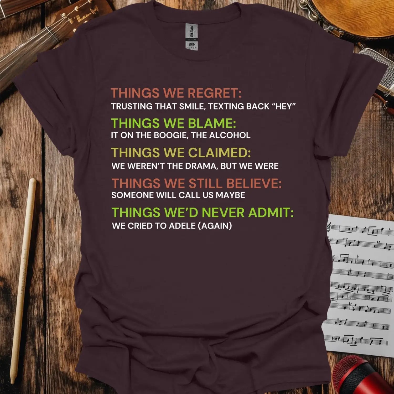 Things we regret T-shirt - S / Dark Chocolate - T-Shirt