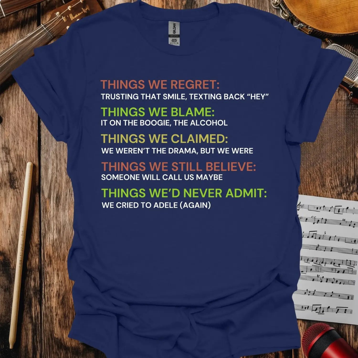 Things we regret T-shirt - S / Navy - T-Shirt