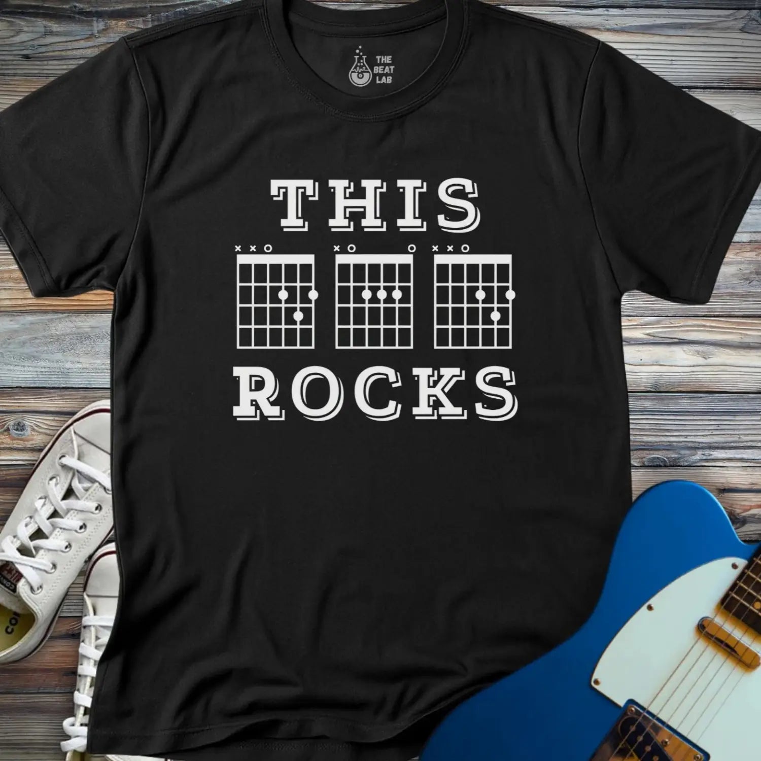 This Dad Rocks T-shirt - Black / S - T-Shirt