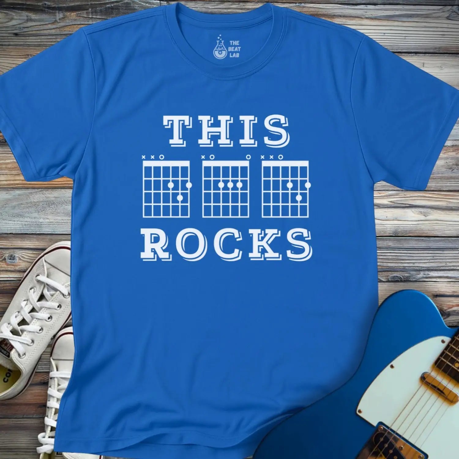 This Dad Rocks T-shirt - Royal / S - T-Shirt