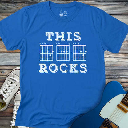 This Dad Rocks T-shirt - Royal / S - T-Shirt