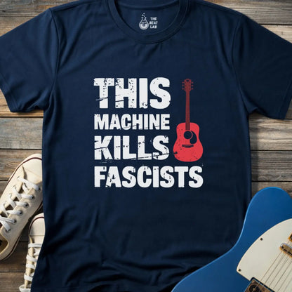This Machine Kills Fascists T-shirt - Navy / S - T-Shirt