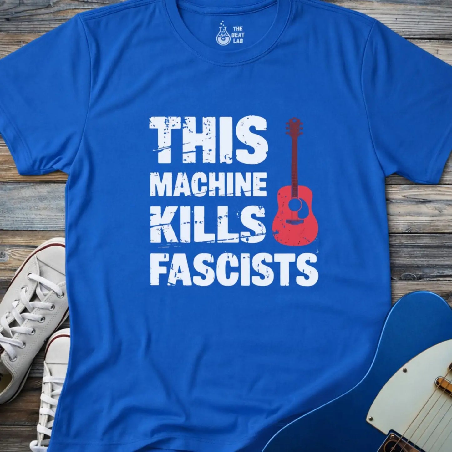 This Machine Kills Fascists T-shirt - Royal / S - T-Shirt