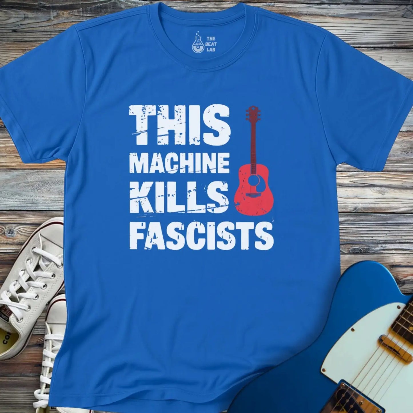 This Machine Kills Fascists T-shirt - Royal / S - T-Shirt
