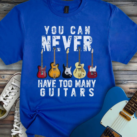 Too Many Guitars T-shirt Royal