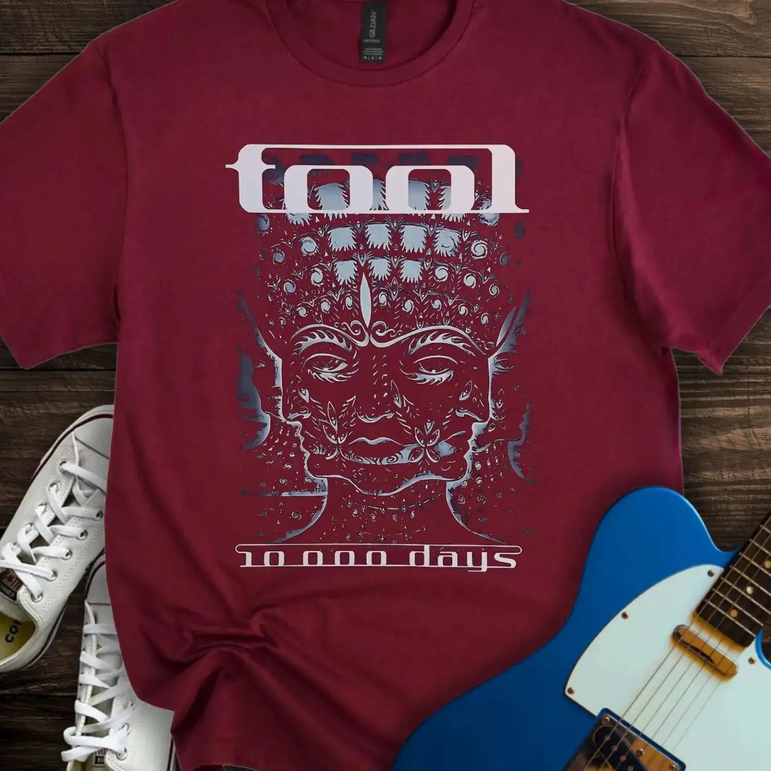 Tool 10 000 Days T-shirt Maroon