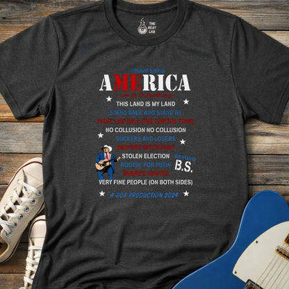 Trump Sings America T-shirt - Dark Heather Grey / XS - T-Shirt
