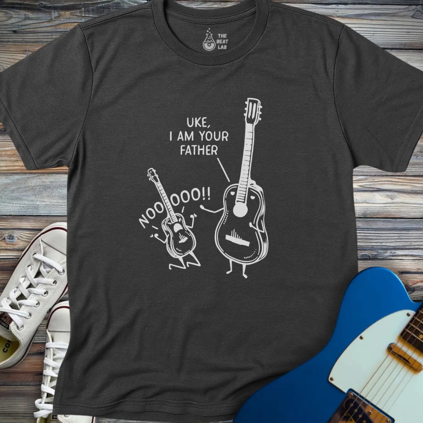 Uke I am Your Father (I) T-shirt - Dark Heather Grey / S - T-Shirt