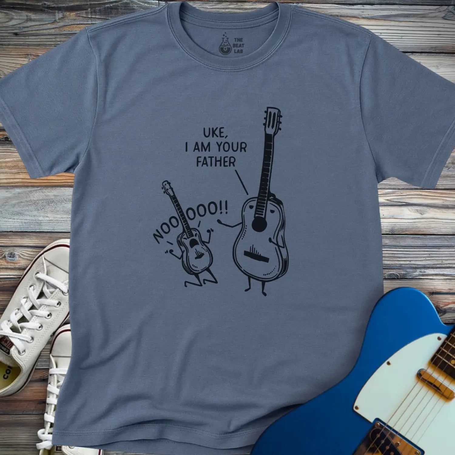 Uke I am Your Father (I) T-shirt - Heather Indigo / S - T-Shirt