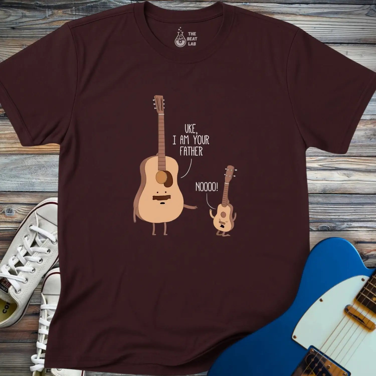 Uke I am Your Father (II) T-shirt - Dark Chocolate / S - T-Shirt