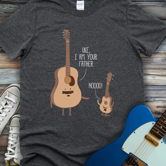 Uke I Am Your Father T-shirt Dark Heather Grey