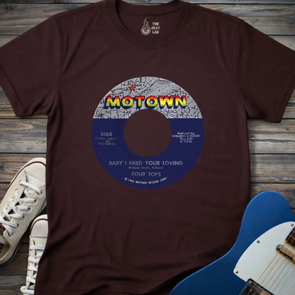 Vintage Motown Record T-shirt - Dark Chocolate / S - T-Shirt