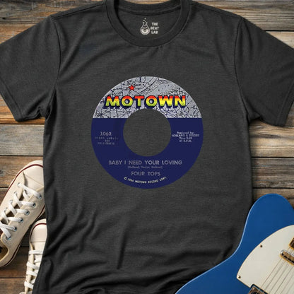 Vintage Motown Record T-shirt - Dark Heather Grey / S - T-Shirt