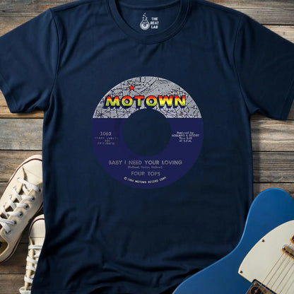 Vintage Motown Record T-shirt - Navy / S - T-Shirt
